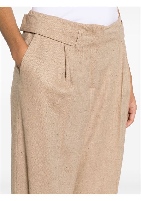 Pantaloni a gamba larga in beige - donna REMAIN | 5011182512171038