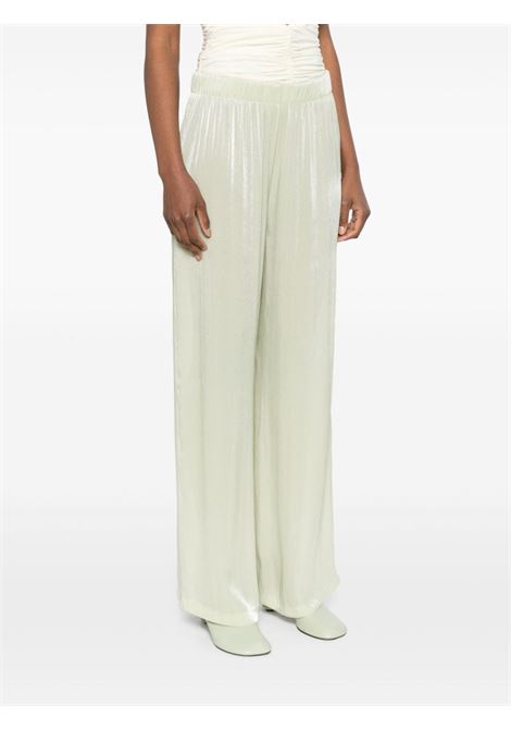 Light green satin-finish straight-leg trousers Simkhai - women SIMKHAI | 2244053SWCLNTR