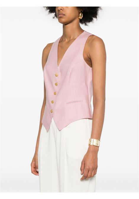 Pink Gaelle linen waistcoat - women TAGLIATORE | GAELLE340021EY968