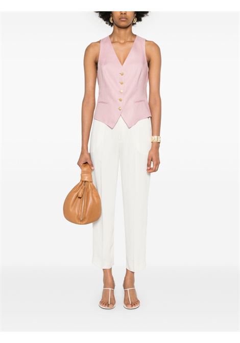 Pink Gaelle linen waistcoat - women TAGLIATORE | GAELLE340021EY968