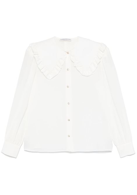 White Peter Pan-collar silk shirt Alessandra rich - women ALESSANDRA RICH | Shirts | FABX2975F30570822