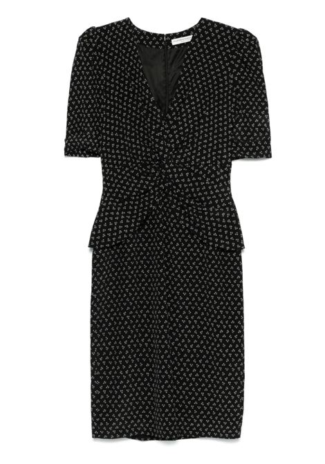 Abito midi con stampa in nero Alessandra rich - donna ALESSANDRA RICH | Abiti | FABX4012F44860900