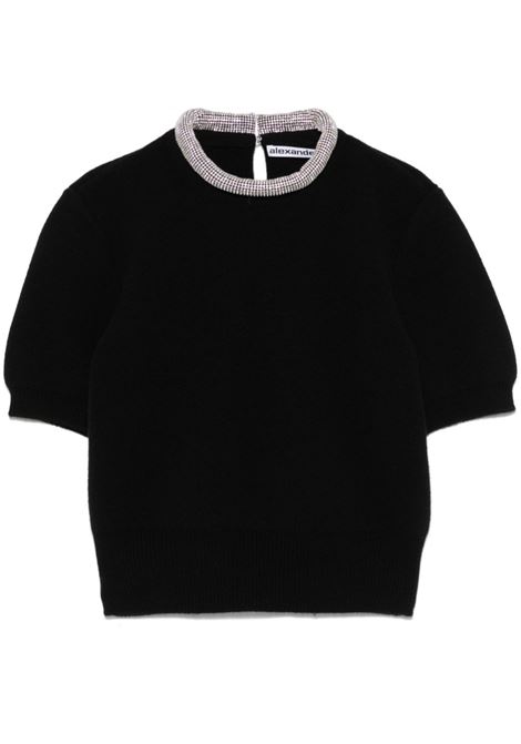 Black crystal-embellished top Alexander wang - women ALEXANDER WANG | Top | 1KC1251064001