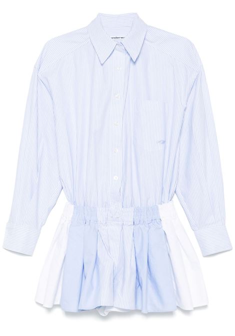 Light blue pleated playsuit Alexander wang - women ALEXANDER WANG | Jumpsuit | 1WC2256741426