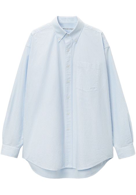 Light lìblue striped oversized shirt Alexander Wang - women ALEXANDER WANG | Shirts | 4WC2251013425