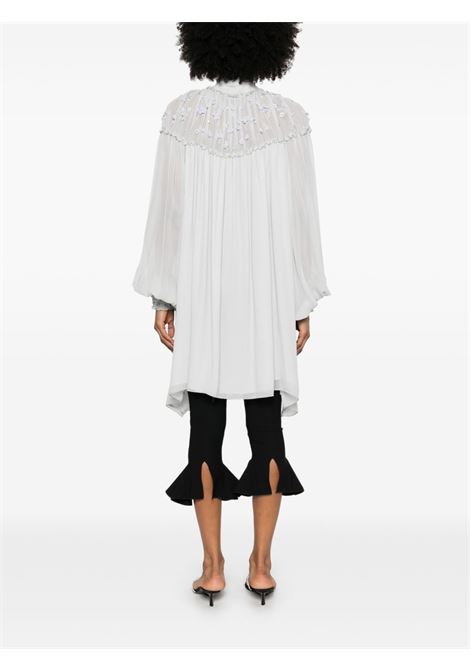 Blusa con applicazioni a fiori in azzurro polvere Amen - donna AMEN | AMS25206077