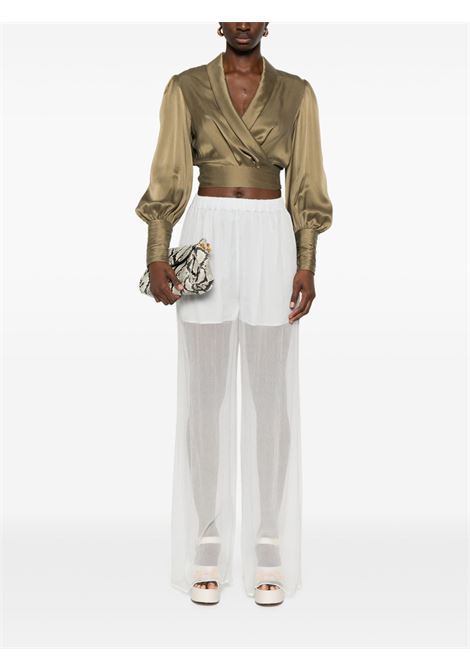 Pantaloni in seta in bianco Amen - donna AMEN | AMS25310077