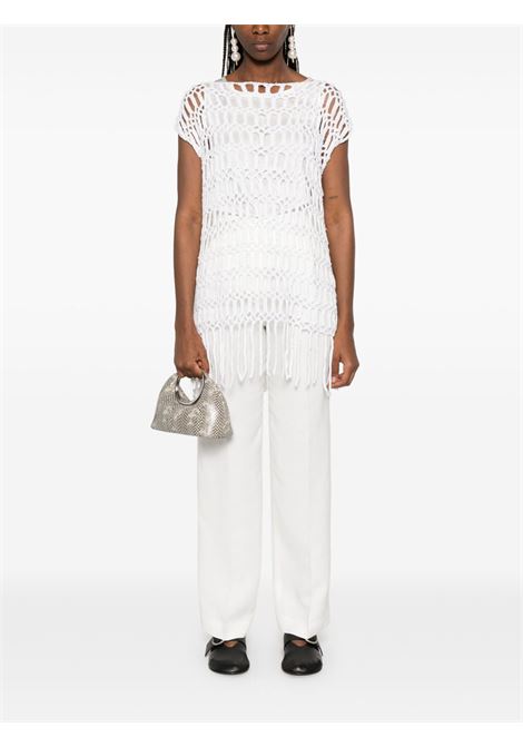 Top con frange in bianco Antonelli - donna ANTONELLI | 41546N41592B6