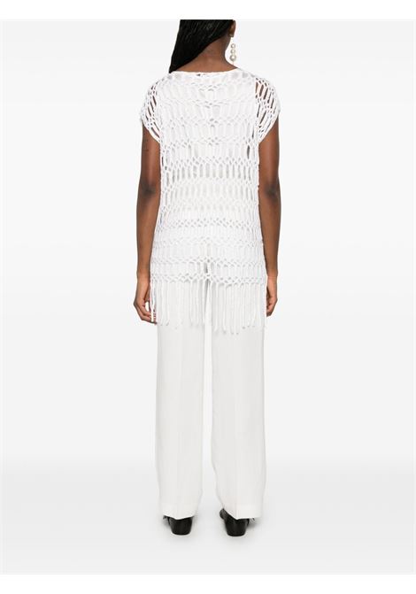Top con frange in bianco Antonelli - donna ANTONELLI | 41546N41592B6