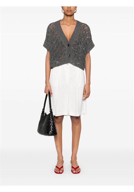 Shorts con pieghe in bianco Antonelli - donna ANTONELLI | M8434N935001