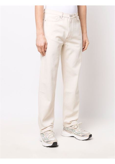 Jeans dritti in ecru - A.P.C uomo A.P.C. | COEUGH09121AAD