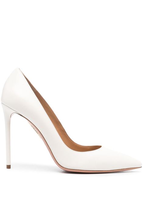 White Purist 105mm pointed-toe pumps - AQUAZZURA women AQUAZZURA | PURHIGP1NAPFFF