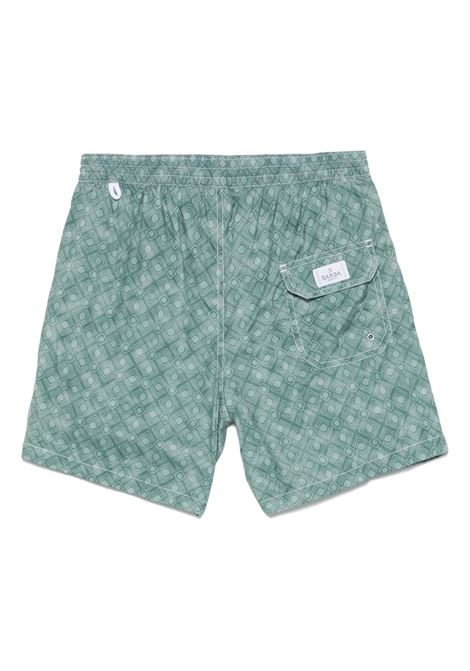 Costume da bagno con stampa grafica in verde Barba - uomo BARBA | 486104