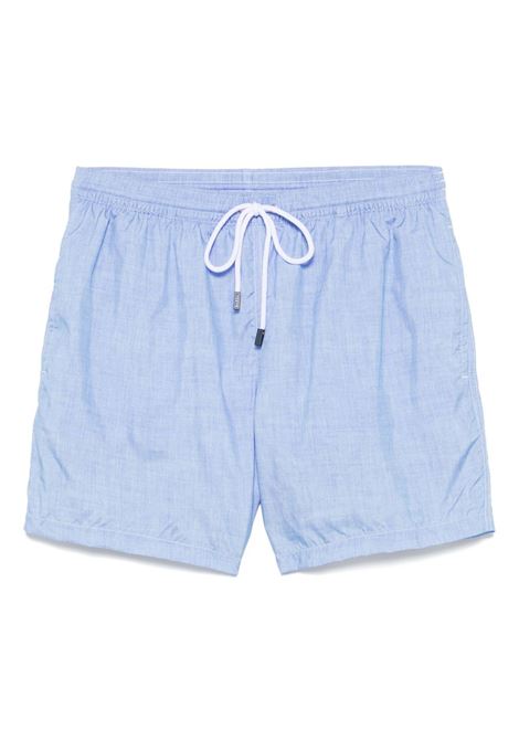 Blue logo-patch swim shorts Barba - men BARBA | 486202