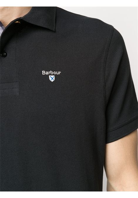 Polo con ricamo in nero Barbour - uomo BARBOUR | MML0012BK31