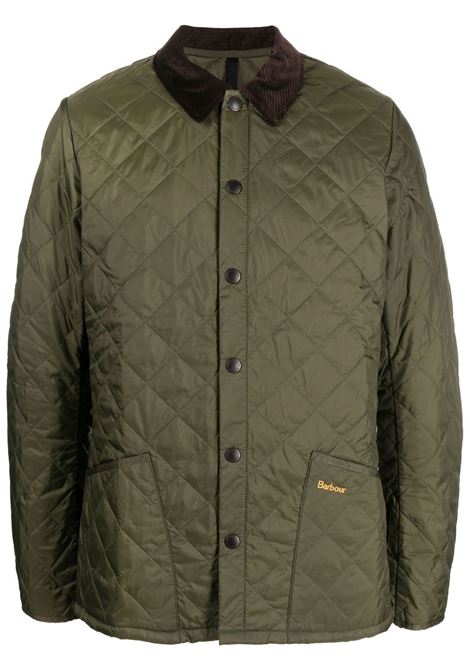 Green quilted shirt jacket - BARBOUR men BARBOUR | MQU0240OL71