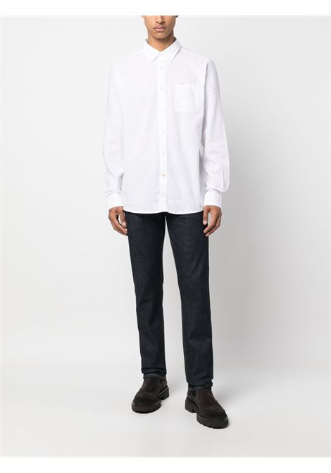 Camicia con taschino in bianco Barbour - uomo BARBOUR | MSH5090WH11