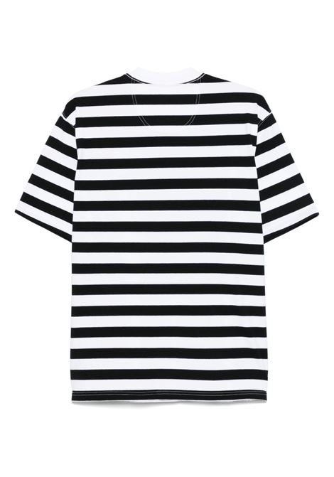 T-shirt a righe saltford in bianco e nero barbour - uomo BARBOUR | MTS1410BK31