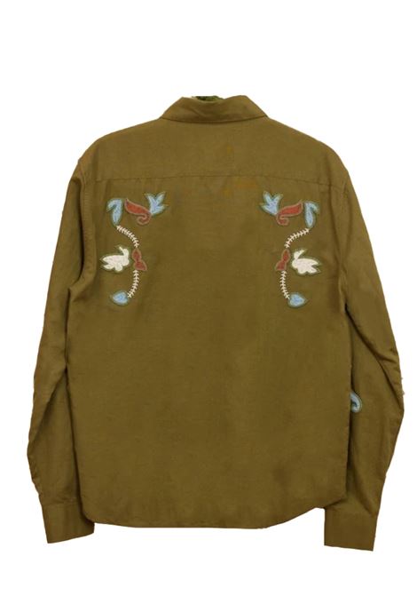 Camicia a maniche lunghe con ricami in verde Baziszt - uomo BAZISZT | ROUATGRNKHK