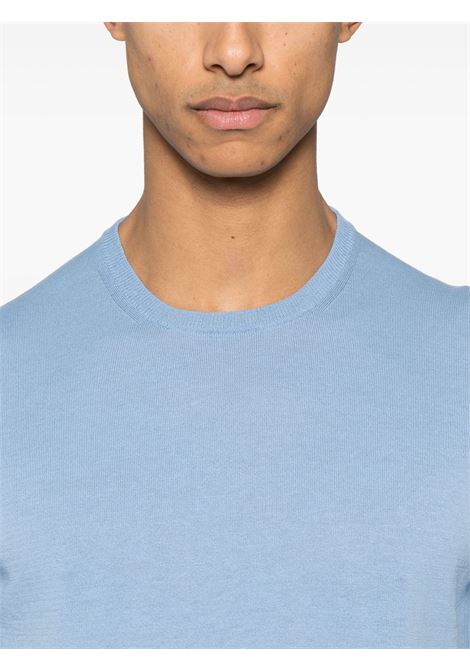 T-shirt in maglia fine in azzurro Caruso - uomo CARUSO | MK66Y7002570160