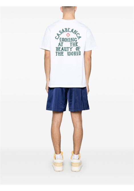 White Looking At The Beauty Of The World T-shirt Casablanca - men CASABLANCA | MS25JTS00103WHT