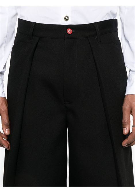 Black Chicano pleated shorts Casablanca - men CASABLANCA | MS25TR26802BLK