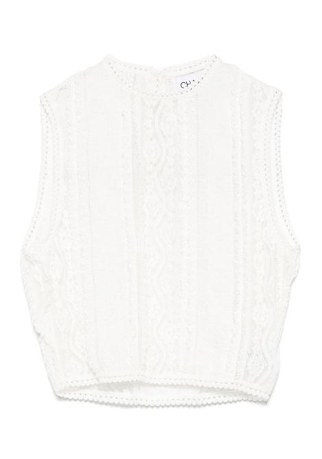 Top Asteria con dettaglio in pizzo in bianco Charo ruiz ibiza 1989 - donna CHARO RUIZ IBIZA 1989 | Top | 255101WHT