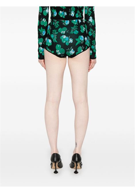 Black floral-jacquard shorts Coperni - women COPERNI | COPML138Y3014PRIBL