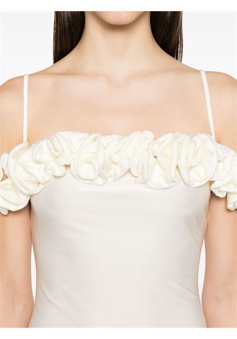 White ruffled maxi dress Coperni - women COPERNI | COPR113F5001WHT