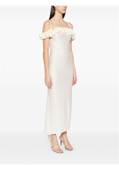 White ruffled maxi dress Coperni - women COPERNI | COPR113F5001WHT