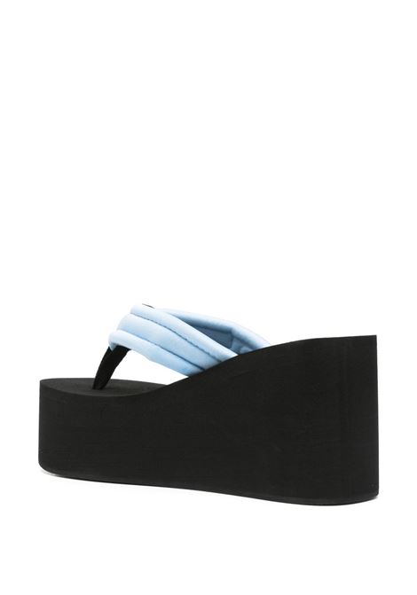 Ciabatte con zeppa in nero Coperni - donna COPERNI | COPSH09F5001BLKBL