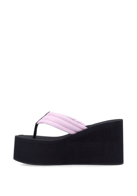 Sandali con zeppa in rosa e nero Coperni - donna COPERNI | COPSH09F6040BLKPNK