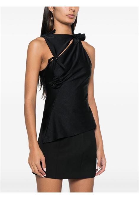Black asymmetric flower top Coperni - women COPERNI | COPT76545BLK