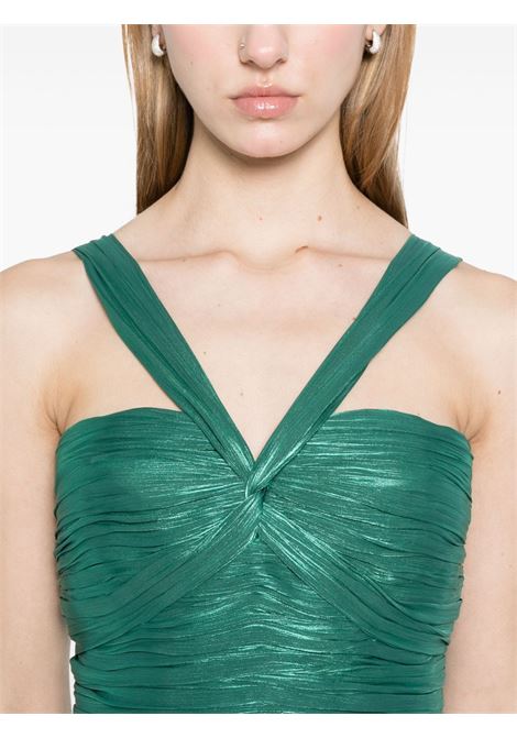 Abito lungo in lurex verde Costarellos - donna COSTARELLOS | FW2349LAKEGREEN