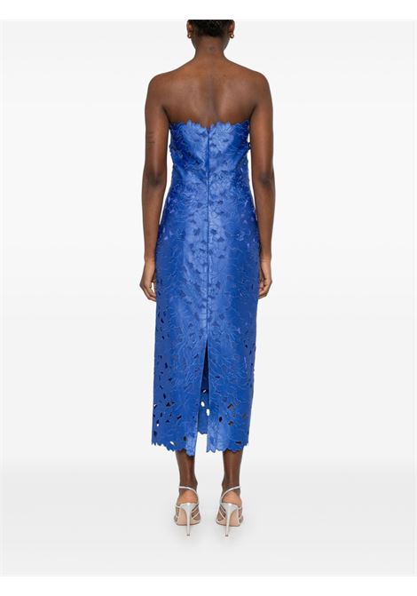 Azure floral-appliqué midi dress Costarellos - women COSTARELLOS | PS2566AZURE