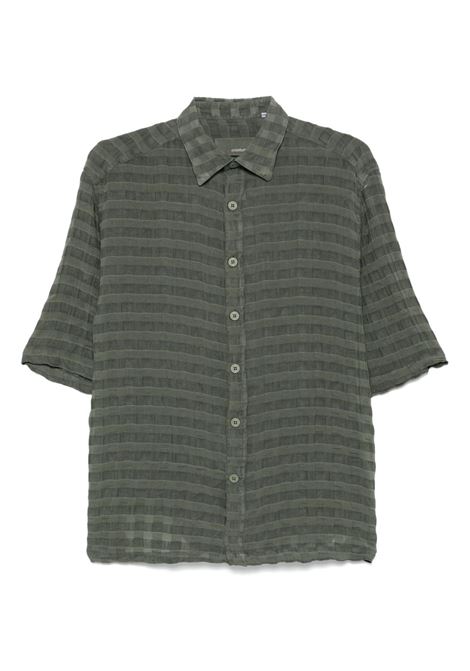 Olive green Stefano check-pattern shirt Costumein - men