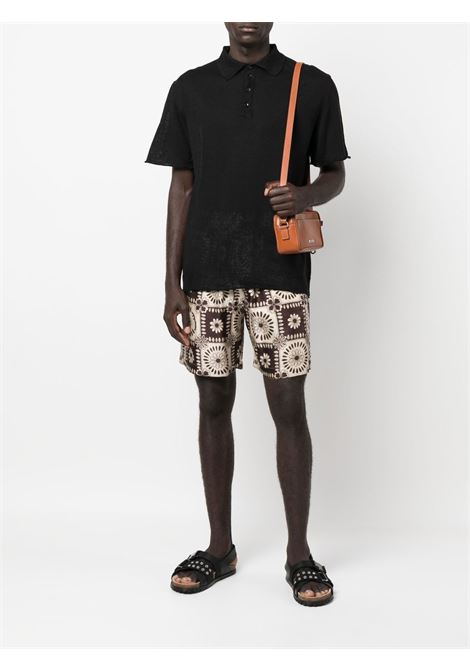 Black fine-knit polo shirt Costumein - men COSTUMEIN | Y89Y22989