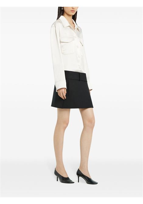 White applied pockets satin shirt Courrèges - women COURRÈGES | 125CCH074TA00070079