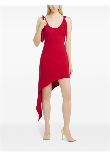 Abito con nodo in rosso Courrèges - donna COURRÈGES | 125CRO538PL01474015