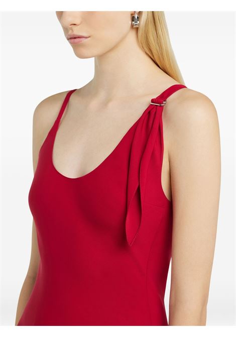 Abito con nodo in rosso Courrèges - donna COURRÈGES | 125CRO538PL01474015