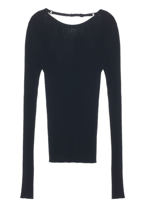 Top a maniche lunghe in nero Courrèges - donna COURRÈGES | 125MPU105FI00019999