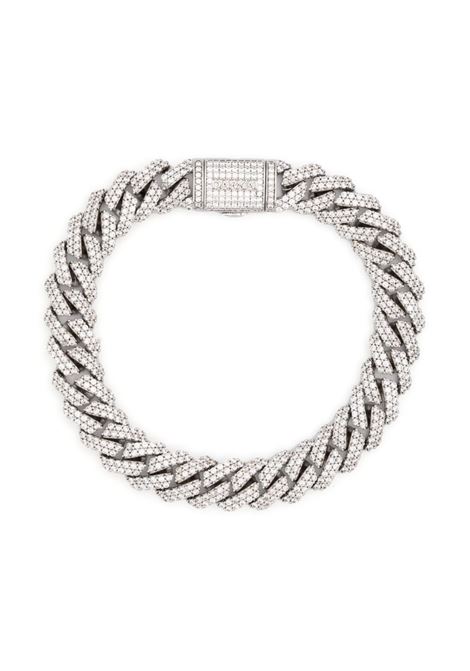 Bracciale mini prong pavé in argento Darkai - unisex DARKAI | DIBR0029BBDILWH