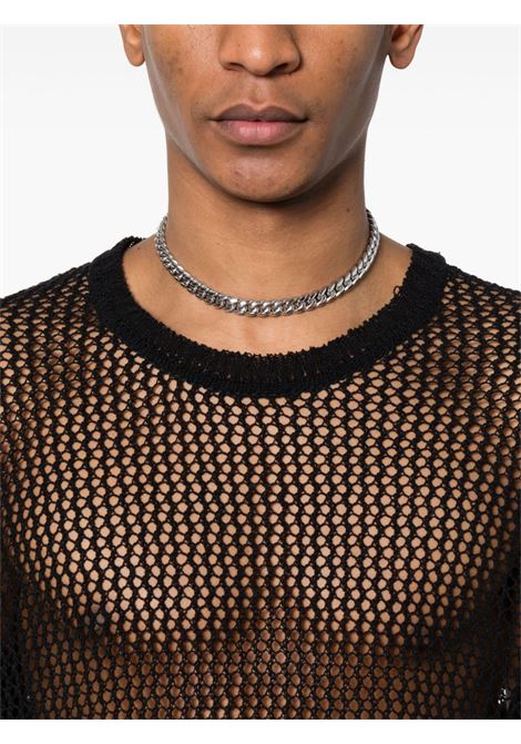 Silver-tone Cuban chain-link choker Darkai - unisex DARKAI | DICO0037BBDILWHT