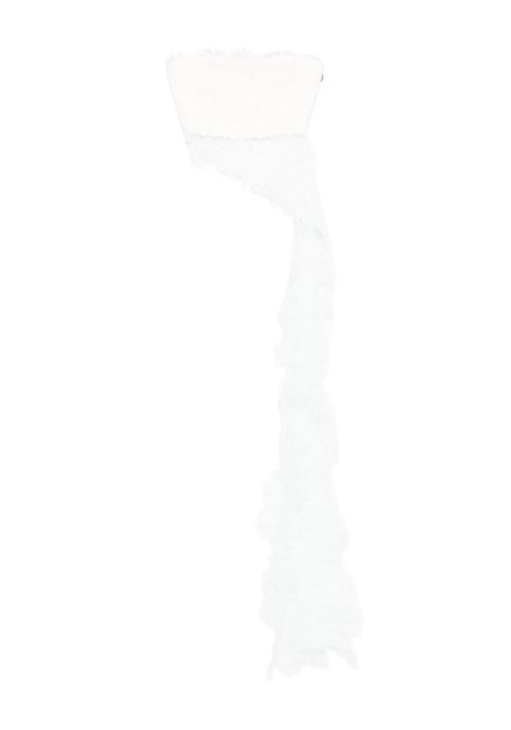 Top in pizzo con stringhia laterale in bianco David koma - donna DAVID KOMA | Top | SS25DK17TOFFWHT