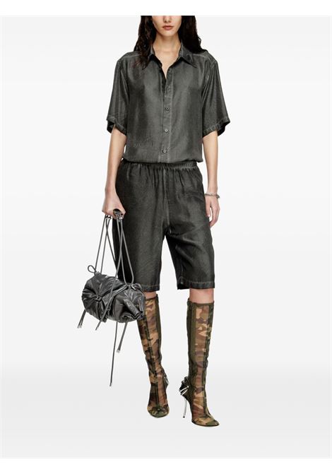 Black S-Leon short-sleeved shirt Diesel - unisex DIESEL | A172840CMBB9XX