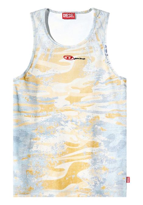 Canotta T-Lifty in giallo e blu Diesel - unisex