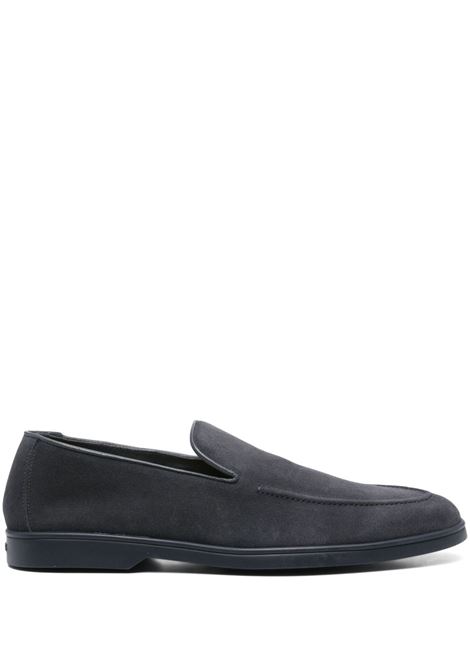 Mocassini in pelle scamosciata in blu Doucal's - uomo