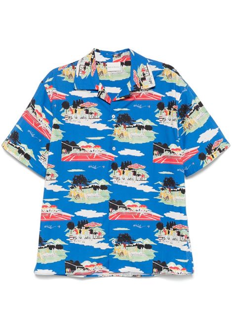 Camicia MC Country Club in azzurro Drôle De Monsieur - uomo DROLE DE MONSIEUR | Camicie | GSH200CO194BE