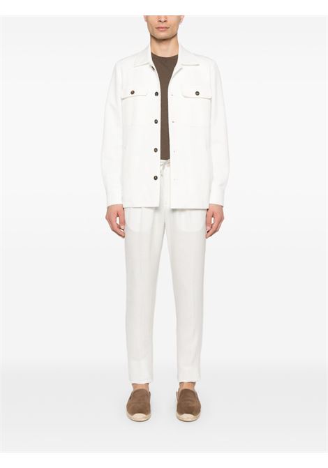 White classic-collar shirt jacket Eleventy - men ELEVENTY | K70GIAH06JAC2500101