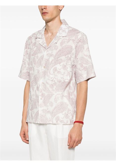 Beige paisley-print shirt Eleventy- men ELEVENTY | K75CAMK07TES0K22547